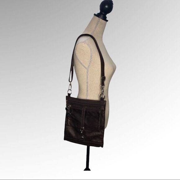 BORSE IN PELLE Brwn Leather Crossbody/Shoulder Bag - Picture 4 of 12